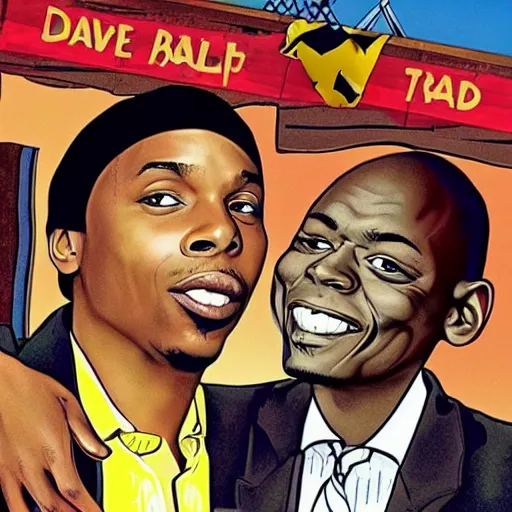 Prompt: the next best jamaican riddims dub trap phonk album cover, half baked movie with dave chappelle