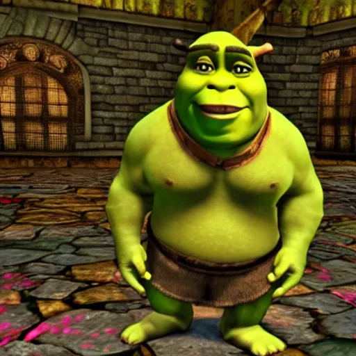 Prompt: PS1 Shrek