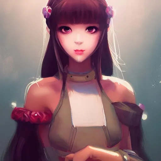 Prompt: princess from the future, pretty face, by Kirokaze, by WLOP , Trending on Artstation