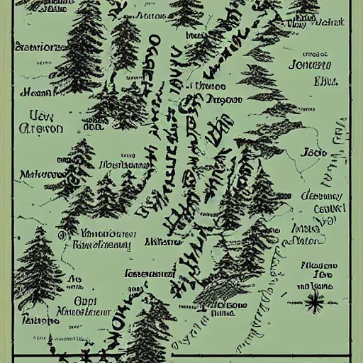 Prompt: map of michigan in middle earth