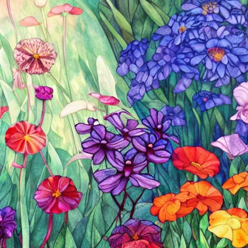 Intro to Gouache through a Vibrant Wildflower Garden