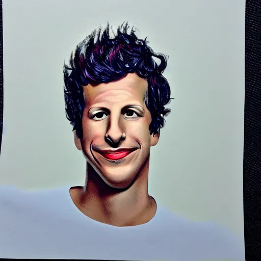 Image similar to rough sandpaper mnemonic detailed portrait of andy samberg