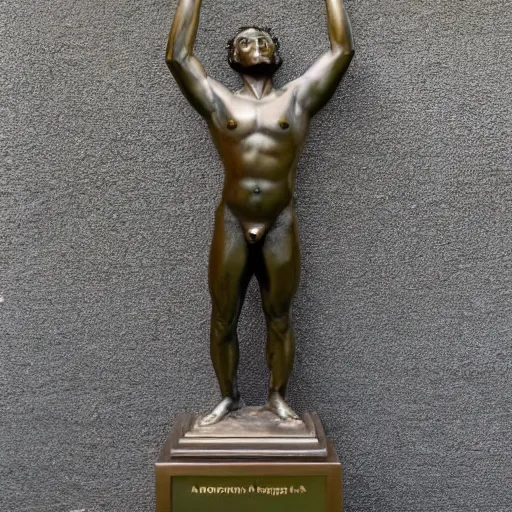 Prompt: bronze statue of Amongus