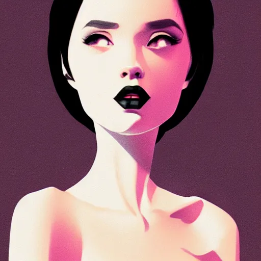 Image similar to young in black tuxedo, scornful, disdainful, muted colors, matte print, pastel colors, 2d, ultra highly detailed, smooth, sharp focus, digital art, digital painting, fan art, elegant, artstation, head is centered, by Ilya Kuvshinov