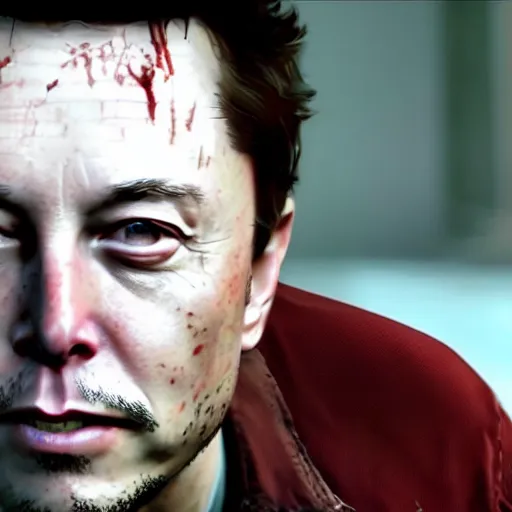 Image similar to portrait of elon musk in last of us, in game graphic, ps 5 gameplay, screenshot, high quality