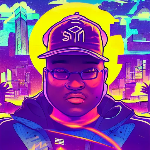 Prompt: rhyme storm cover art, freestyle rapping rhythm game, videogame cover art, professional artist, hip hop, vaporwave, detailed, 4k