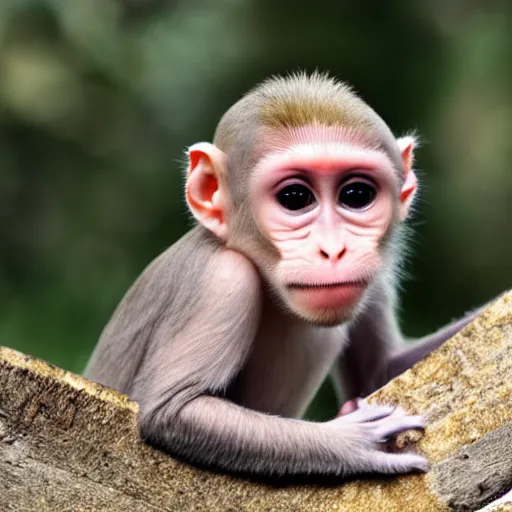 Prompt: hairless monkey