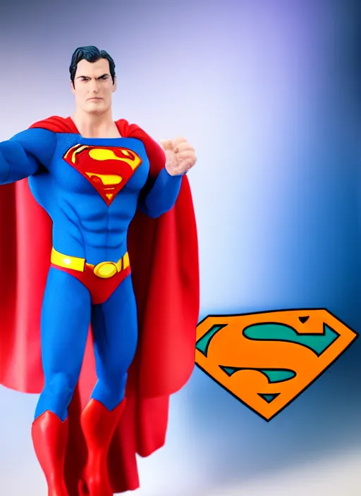 Image similar to Superman toy statue, cinematic, studio light, 8K,