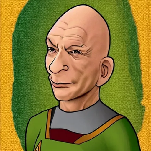 Image similar to jean - luc picard avocado hybrid