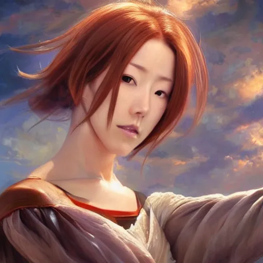 Image similar to orihime inoue using her powers, detailed, centered, digital painting, artstation, concept art, donato giancola, joseph christian leyendecker, wlop, boris vallejo, breathtaking, 8 k resolution, extremely detailed, beautiful, establishing shot, artistic, hyperrealistic, beautiful face, octane render, cinematic lighting, dramatic lighting, masterpiece