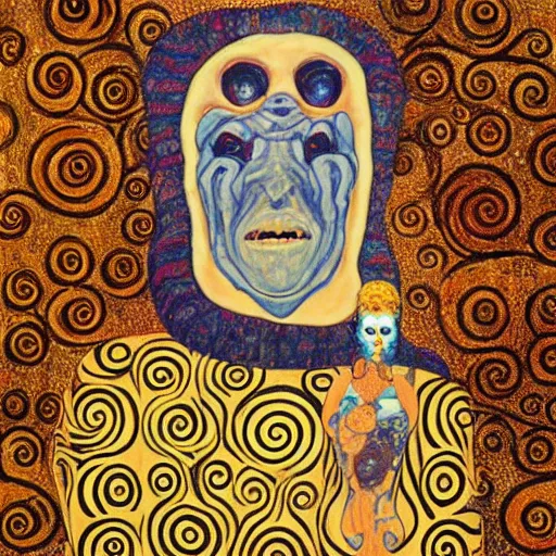 Prompt: illithid in the style of Gustav Klimt