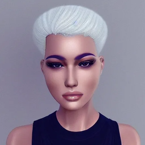 Prompt: “These 3D portraits are unbelievably incerdibly realistic. nvidia hairworks. portrait of Gorgeous girl with white hair futuristic. In bodysuit. By Charli Amani. By Bobbang. perfect facial detail, beautiful, elegant