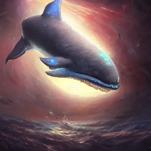 Image similar to eyes! space magical whale with multiple eyes, eyes!, eyes!, eyes!, eyes!, eyes!, eyes, galaxy whale, epic fantasy style art, galaxy theme, by Greg Rutkowski, hearthstone style art, 99% artistic