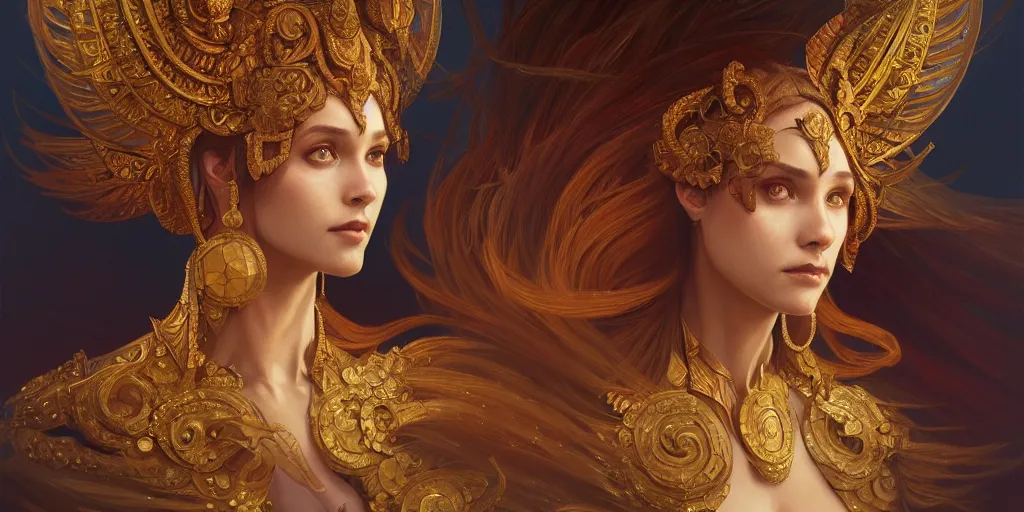 Image similar to painting of a oroboros, symmetric, decorated, intricate, elegant, highly detailed, digital painting, artstation, concept art, smooth, sharp focus, illustration, art by artgerm and greg rutkowski and alphonse mucha, 8 k