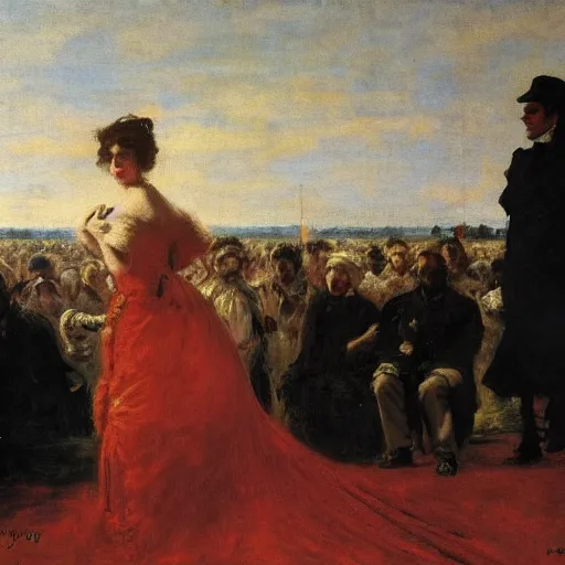 Image similar to actress stepping onto the stage by alfred stevens