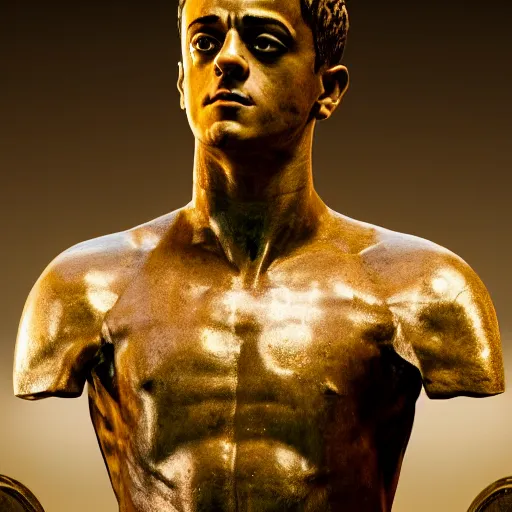 rami malek as statue of ancient roman emperor, 3 d | Stable Diffusion ...