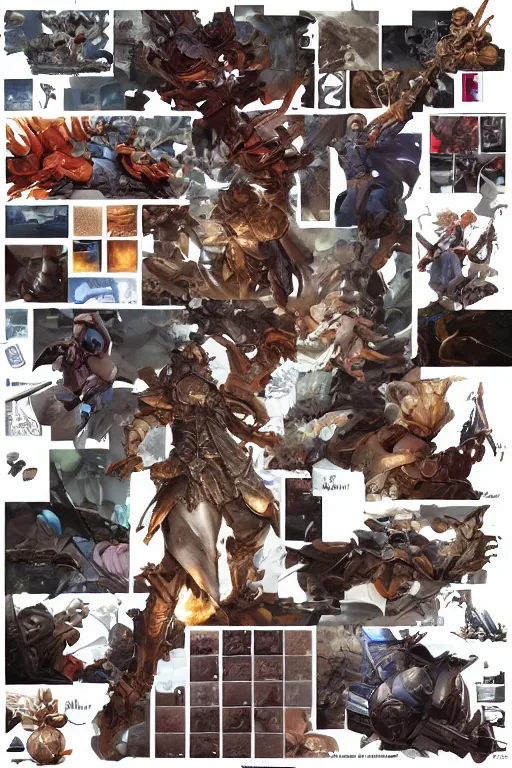 Image similar to 1x2 item concept art grid of legendary loot weapon by artgerm and Craig Mullins, James Jean, Andrey Ryabovichev, Mark Simonetti and Peter Morbacher 16k