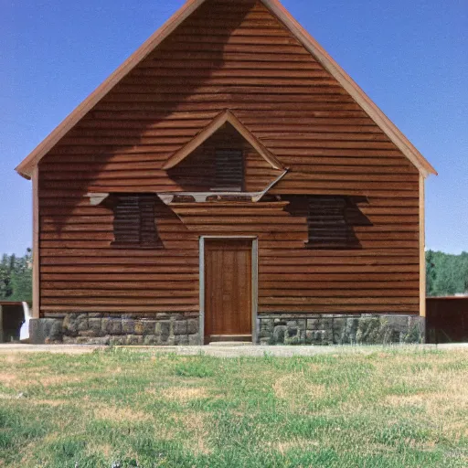 Image similar to 1 9 8 0's exterior wooden church siding