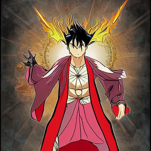 Prompt: A man with dark magic superpowers in the genshin impact style