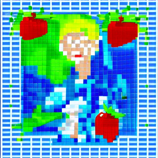 Image similar to frozen food pixel art with hdd image, lauretta jones