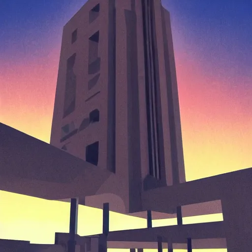 Prompt: surreal brutalism, artstation, low sunset, colorful, great composition, stylized, - n 9