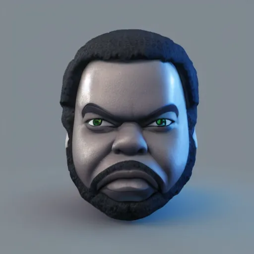 Image similar to ice cube, a 3 d render by akira toriyama, trending on zbrush central, computer art, rendered in cinema 4 d, rendered in maya, rendered in unreal engine,