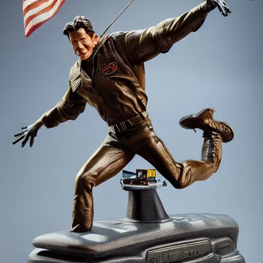 Prompt: limited edition model statue inspired by the movie independence day