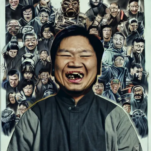 Prompt: crazy asian man in the style of star wars