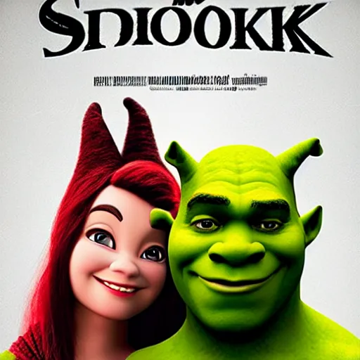 Prompt: a movie poster for a shrek film with aliens and a hat
