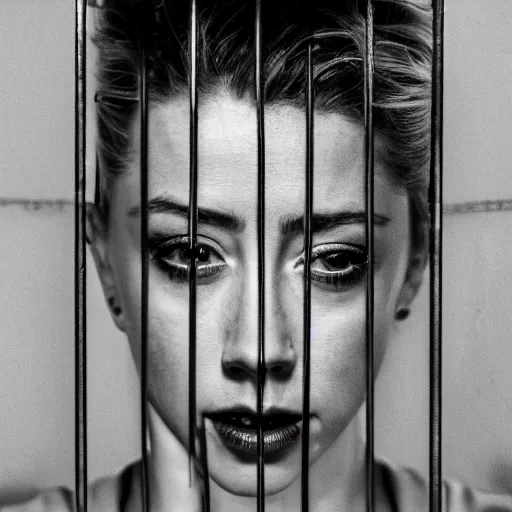 Image similar to amber heard dying alone inside a prison cell, ultra realistic, canon 3 5 mm portrait photography, 8 k