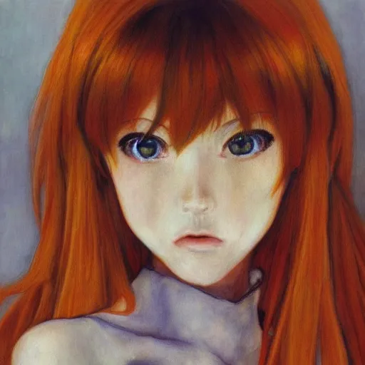 Prompt: realistic beautiful highly detailed portrait of asuka langley soryu's eva, photorealistic, mecha, angel, egon schiele, john mcneill whistler, john singer sargent, epic, stunning