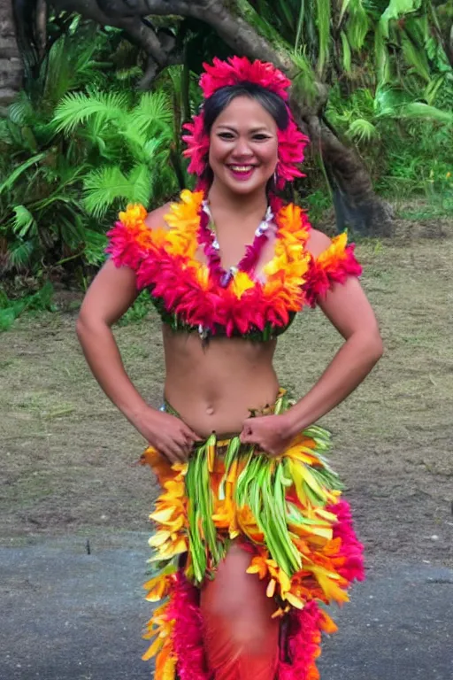 Prompt: hawaiian hula dancer