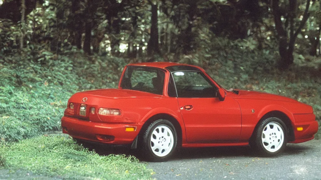 Image similar to 1 9 9 0 mazda miata from my neighbor totoro ( 1 9 8 8 )