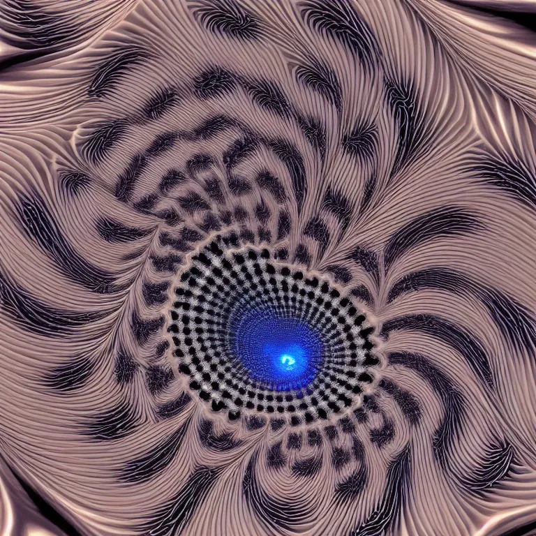 Prompt: highly detailed generative art of a sonic fibonacci mandelbulb fractal in muted colors, perfect symmetry