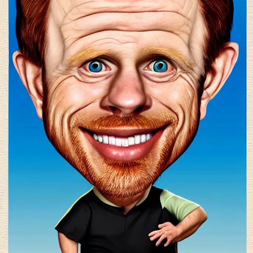 Prompt: caricature of Ron Howard