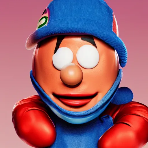Prompt: an m&m’s mascot disguised as Eminem