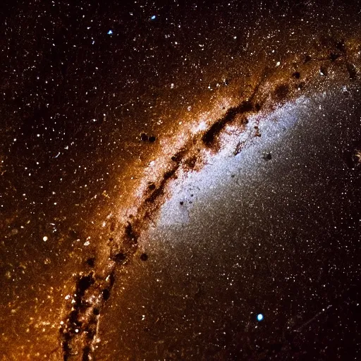 Image similar to close - up of eye with reflection of milky way inside, macro photography