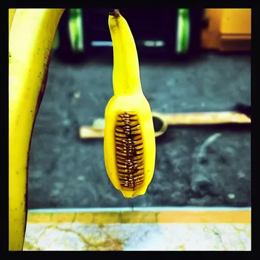 Image similar to 2014 instagram photo of a mechanical banana