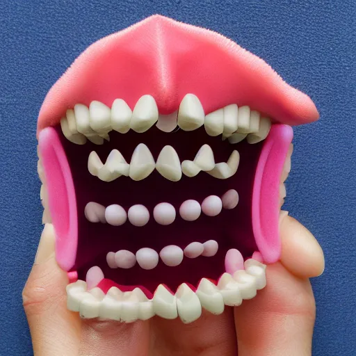 Image similar to chatter teeth toy, crazy tongue