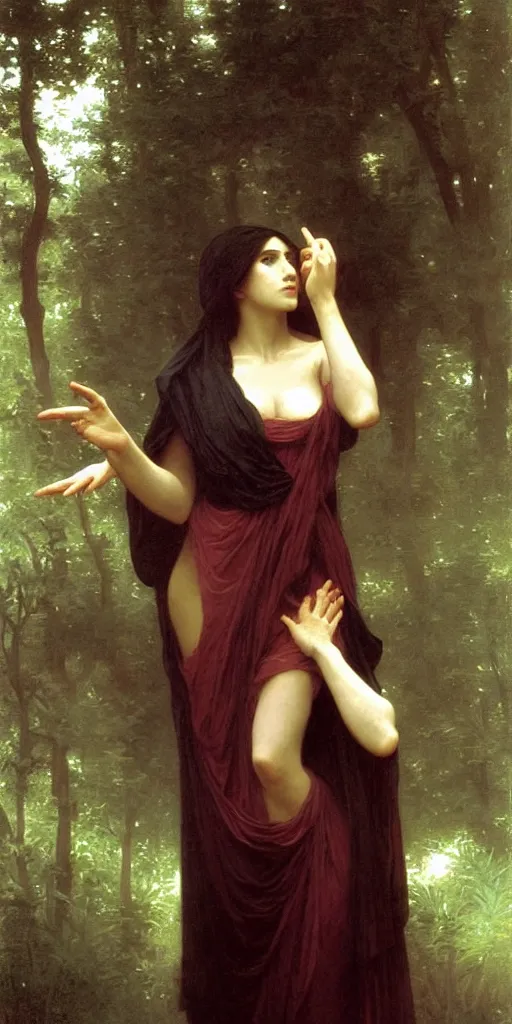 Image similar to The sorceress, painted by William-Adolphe Bouguereau