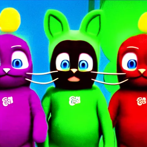 Image similar to cat Teletubbies acidwave