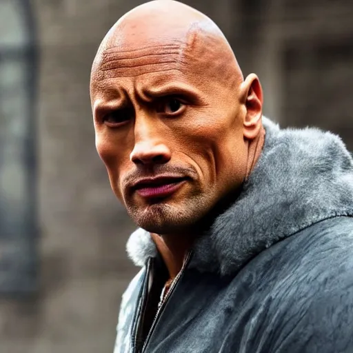 Prompt: dwayne johnson as harry potter, full body shot, highly - detailed, sharp focus, award - winning