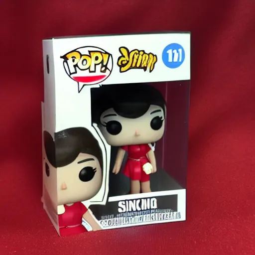 Prompt: A funko Pop of the singer shakira singing