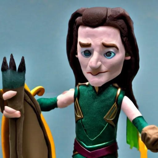 Image similar to loki claymation