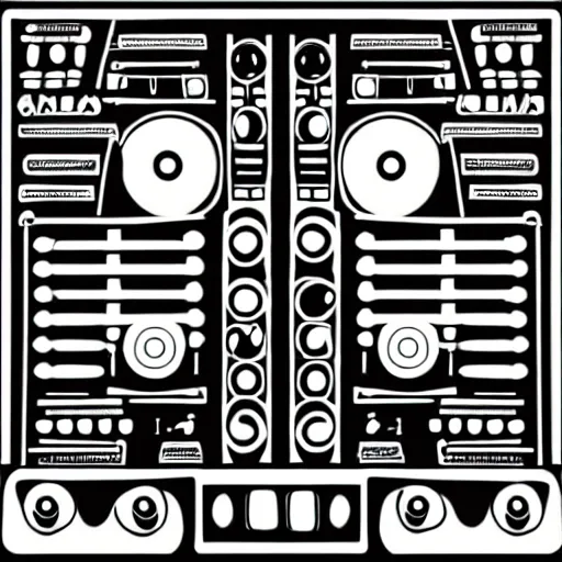 Image similar to hyroglyphs on the dj decks