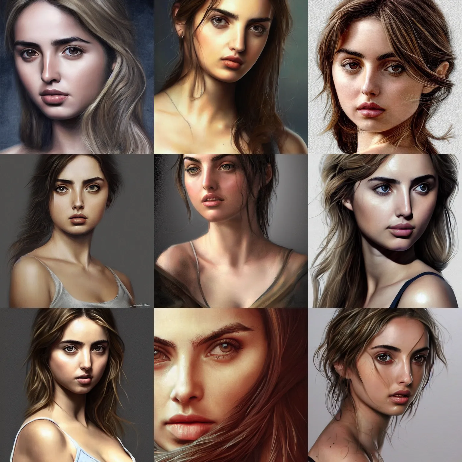 Prompt: ana de armas, realistic, highly detailed, digital illustration, trending in artstation, classical painting, smooth, sharp focus, art by liberatore