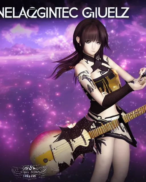 Prompt: neowiz game guitar girl