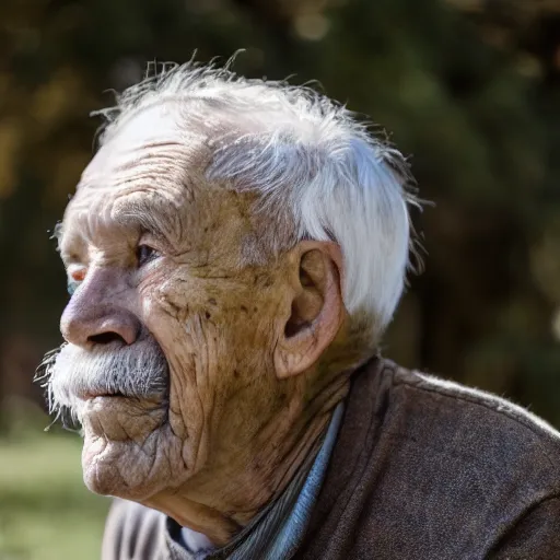 Image similar to portrait of an elderly man riding a cat, canon eos r 3, f / 1. 4, iso 2 0 0, 1 / 1 6 0 s, 8 k, raw, unedited, symmetrical balance, wide angle