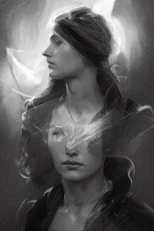 Prompt: portrait pencil sketch of female astronaut by jeremy mann and alphonse mucha, fantasy art, realistic drawing, dynamic lighting, artstation, poster, volumetric lighting, very detailed faces, 4 k, award winning