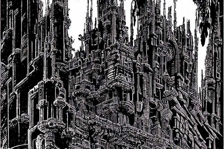 Image similar to castle by Philippe Druillet